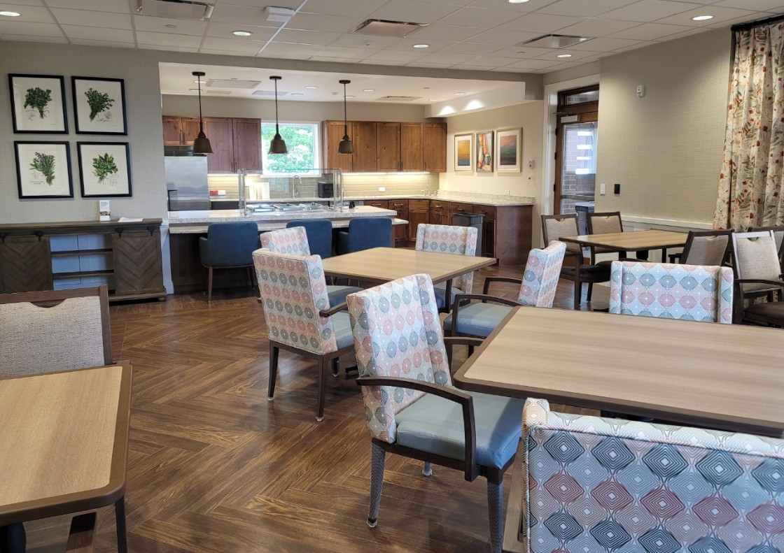 Memory care dining/kitchen  Memory Care - The Gardens at St. Elizabeth