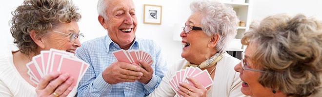 Seniors Playing Cards