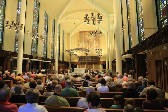 Church service in chapel